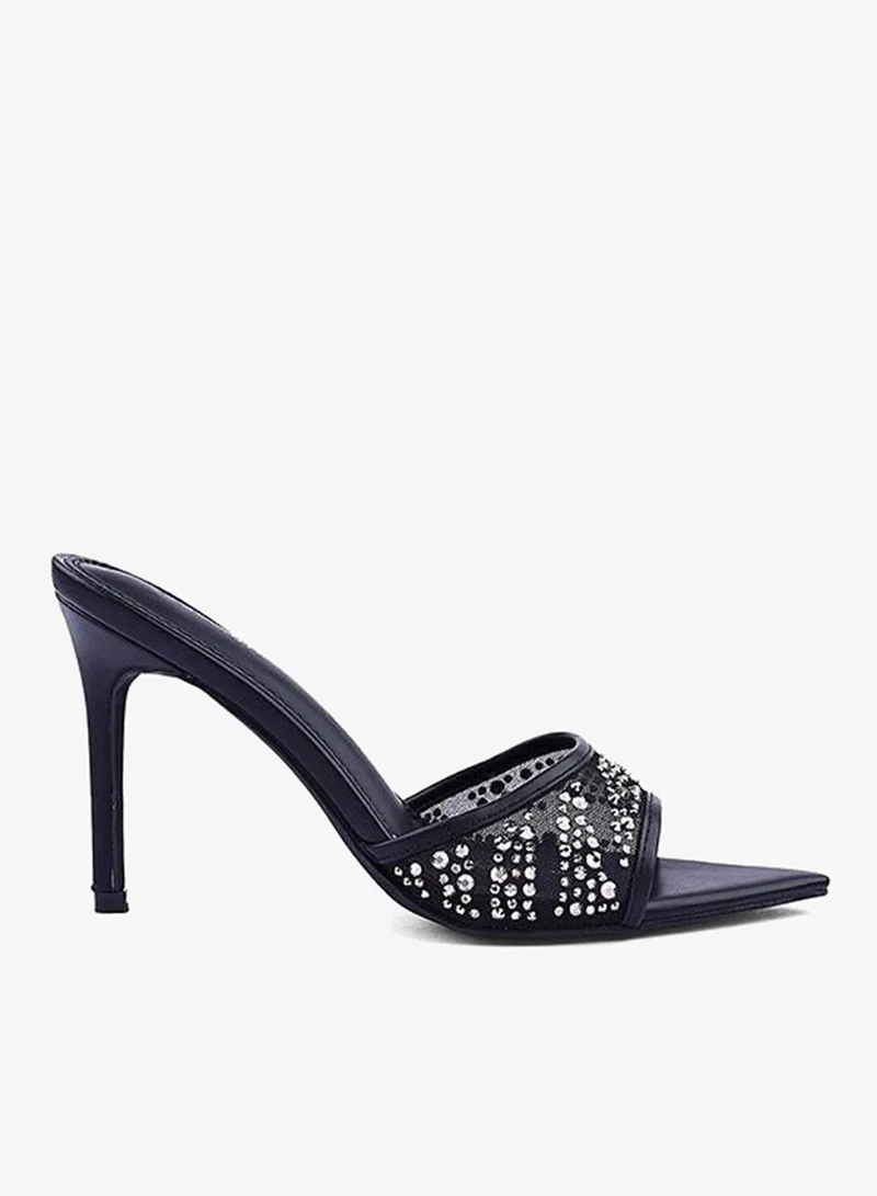 IconStyle Womens lace pattern heeled sandal