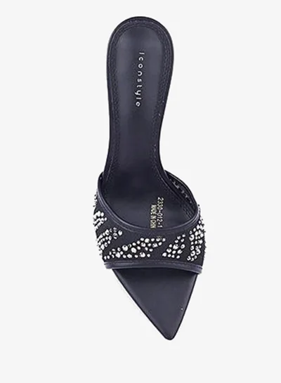 IconStyle Womens lace pattern heeled sandal