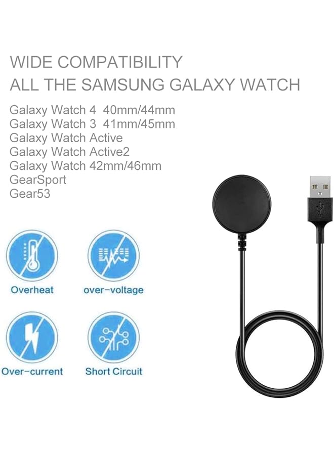 erorex Charging Cable Compatible With Samsung Galaxy Watch 6 5 4 40Mm 44Mm Watch 6 Classic 43Mm 47Mm Watch 5 Pro Active 2 1 Watch4 Classic Watch 3 Usb A  - Image 3