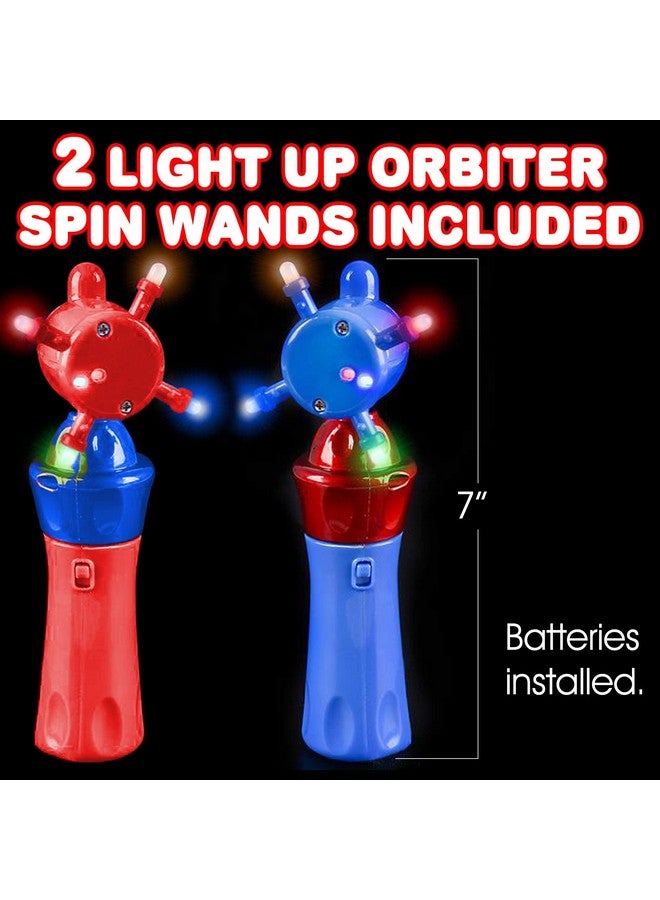 ArtCreativity عصي الدوران المضيئة من آرت كرييتيفيتي للأطفال - لعبة مضيئة تدور مع أضواء وامضة - لعبة دوارة مضيئة ممتعة للحفلات، أعياد الميلاد، جوائز الفصول الدراسية، والهدايا - مجموعة من 2 - Image 2