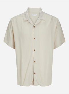 JACK & JONES Solid Resort Collar Short Sleeve Shirt 