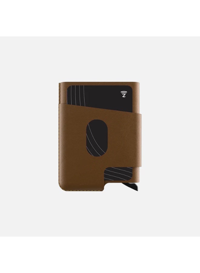 VGR CUT-OUT Cardholder - RFID Block Featured - Handmade Natural Genuine Leather - Havan - Image 2