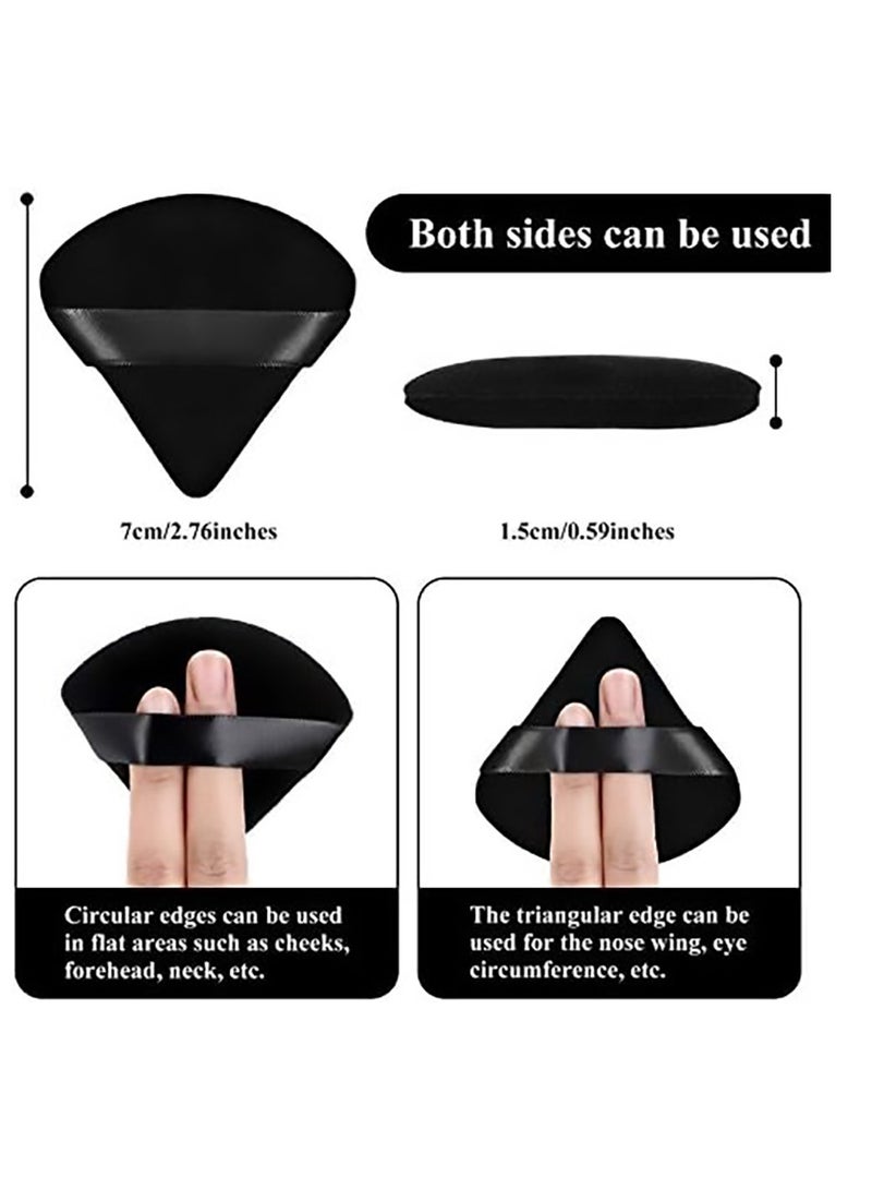 داروجي 12 اسفنجة مكياج قطنية مثلثة الشكل للبودرة السائبة، اسفنج ناعم لكريم اساس الجسم، اداة مكياج معدنية للبودرة الجافة والرطبة - Image 2
