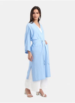 Carina Blue Open Front Kimono  - Image 5