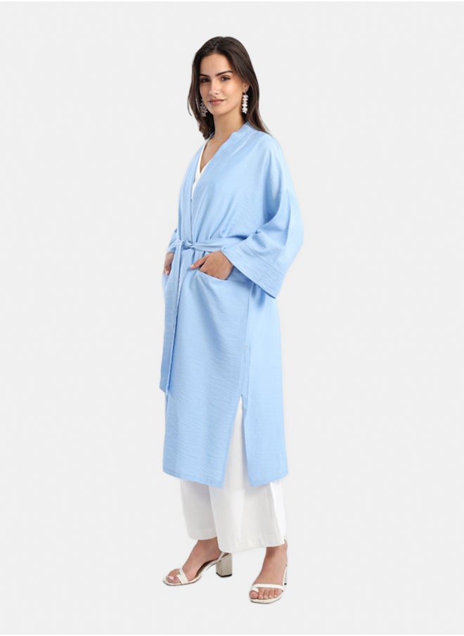 Carina Blue Open Front Kimono  - Image 3