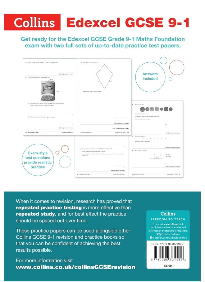 Edexcel GCSE 9-1 Maths Foundation Practice Papers: Ideal for the 2025 and 2026 exams  - Image 2
