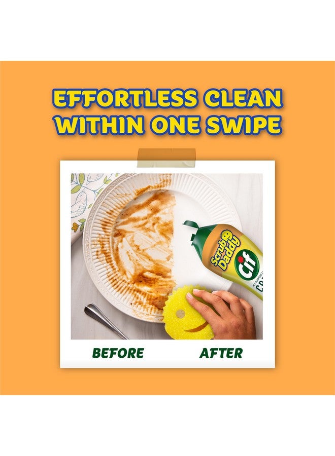 Scrub Daddy Sponges & Cif All Purpose Cleaner, Lemon - Non Scratch Sponges for Kitchen + Bathroom - Scrubber and Multipurpose Cleaner Cream - Cleaning Supplies Kit - Image 5