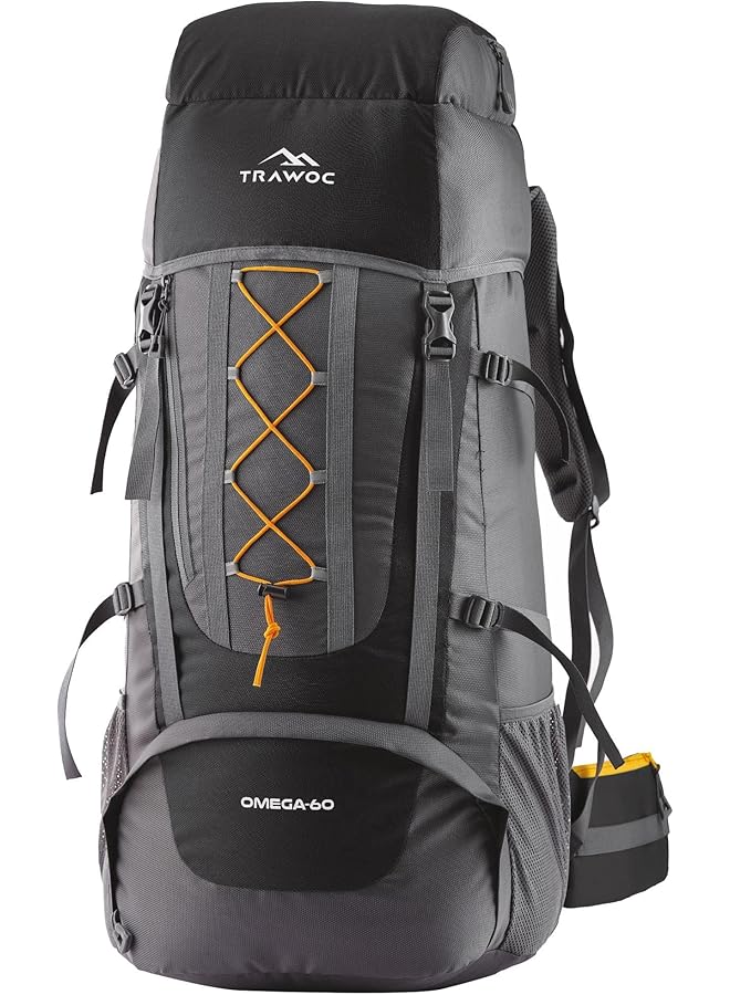 Trawoc Omega 60 Ltr Rucksack Bag For Men & Women Travel Bag Trekking Bag Hiking Backback, Hk002 - Image 1