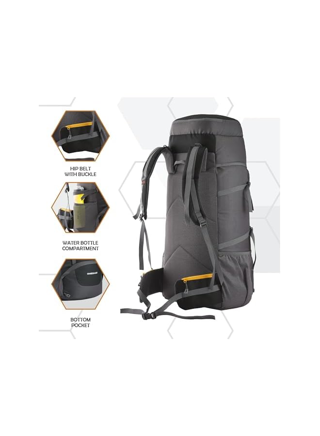 Trawoc Omega 60 Ltr Rucksack Bag For Men & Women Travel Bag Trekking Bag Hiking Backback, Hk002 - Image 3