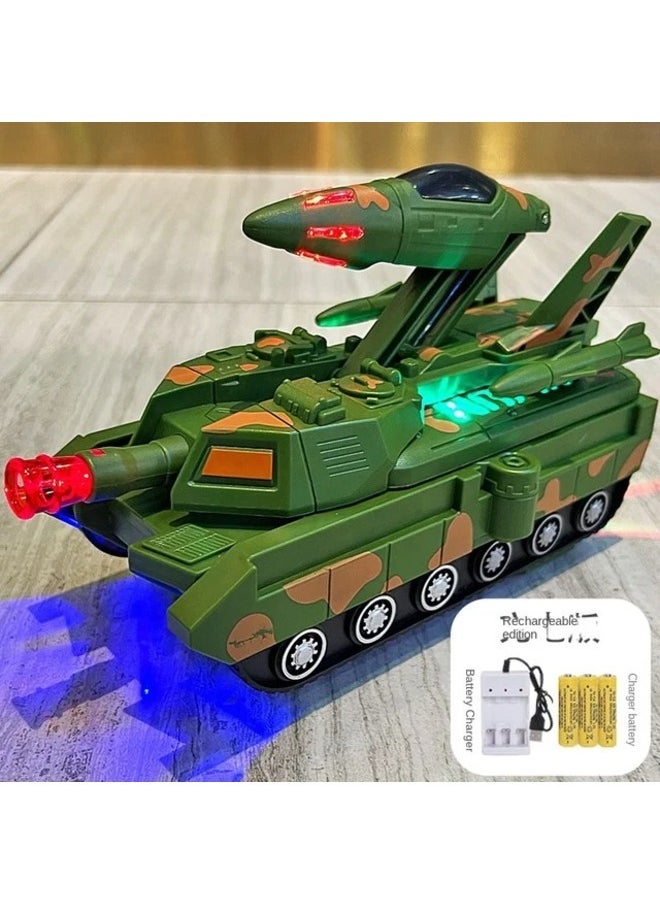 Toy Box Electric Deformation Tank Robot Car Universal Children's Aircraft Toy  - Image 1