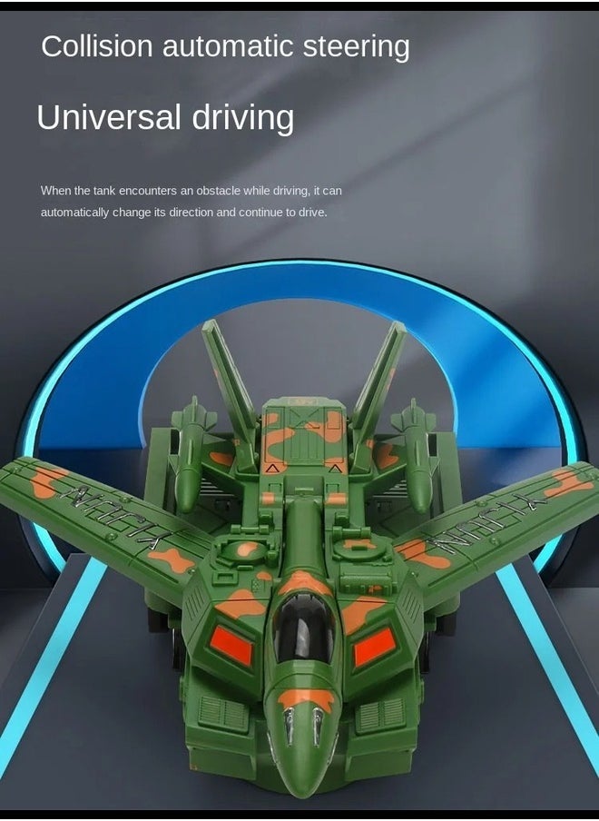 Toy Box Electric Deformation Tank Robot Car Universal Children's Aircraft Toy  - Image 5