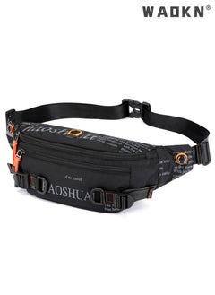Compact Sling Bag for Men, Waterproof Crossbody Bag Chest Bag Shoulder Backpack with Buckle, Waist Bag Everyday Carry Bag for Travel, Work, Sport Ultralight Chest Bag Sling Backpack Business Daypacks