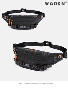 WAOKN Compact Sling Bag for Men, Waterproof Crossbody Bag Chest Bag Shoulder Backpack with Buckle, Waist Bag Everyday Carry Bag for Travel, Work, Sport Ultralight Chest Bag Sling Backpack Business Daypacks  - Image 4