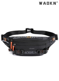WAOKN Compact Sling Bag for Men, Waterproof Crossbody Bag Chest Bag Shoulder Backpack with Buckle, Waist Bag Everyday Carry Bag for Travel, Work, Sport Ultralight Chest Bag Sling Backpack Business Daypacks  - Image 5