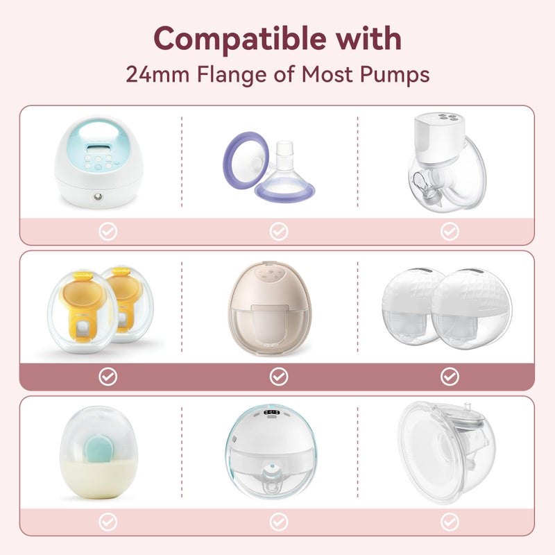 TOVVILD 16mm Flange Inserts for 24mm Flange/Shield, Compatible with Momcozy/Medela/MOMMED/Spectra Breast Pumps, Pump Parts Replace (4PCS 16mm) - Image 4