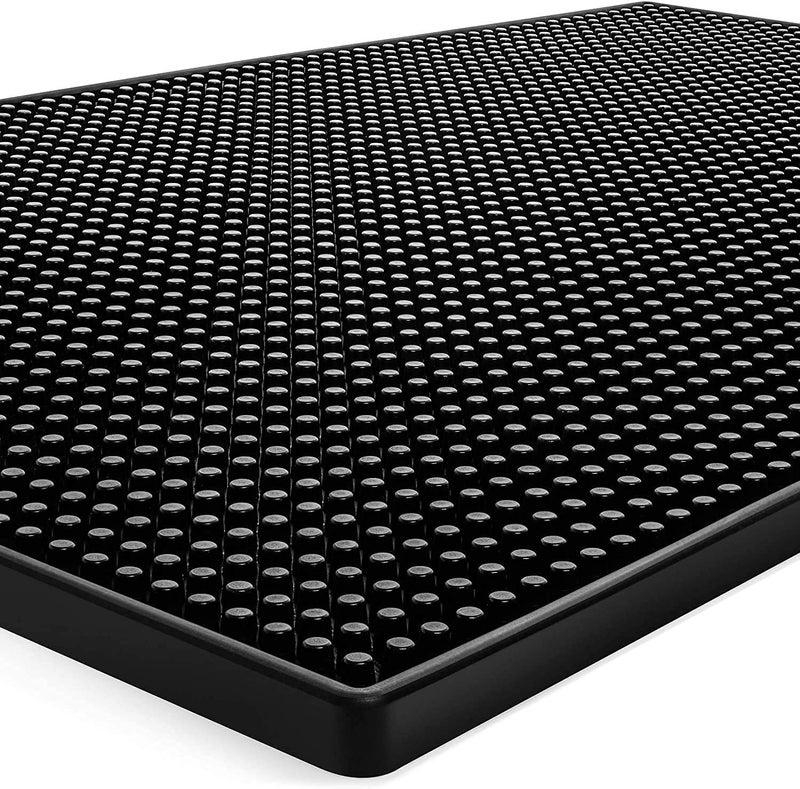 Tebery Black Mat 18" x 12" - 45.7 x 30.5cm Rubber Bar Service Spill Mat (2 pack) - Image 2