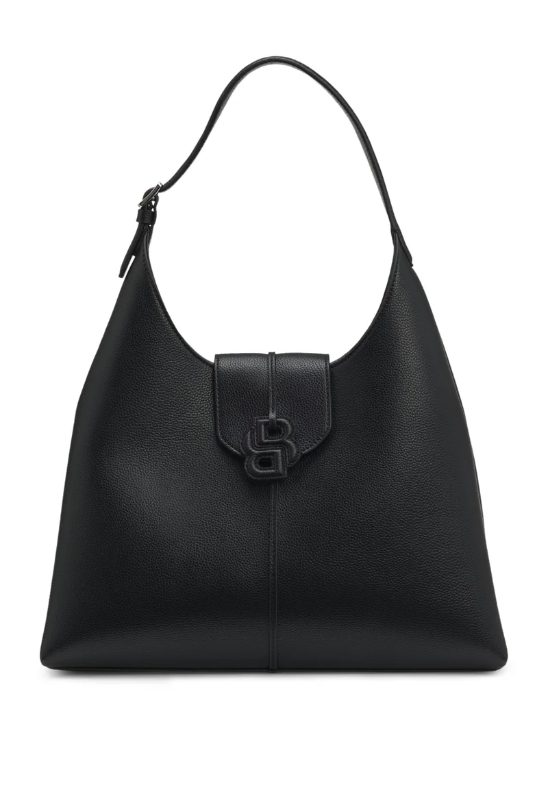 بوس Grained hobo bag with Double B monogram