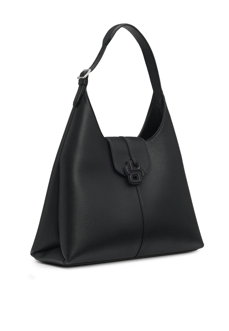 بوس Grained hobo bag with Double B monogram
