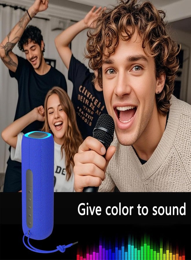 PEICHENG Bluetooth Speaker, Portable Wireless Clear Loud Stereo Sound IPX5 Waterproof with RGB Lights BT5.3 Long Playtime TWS Pairing,for Home Party Outdoor Beach,Great Gift Choice (Blue) - Image 3