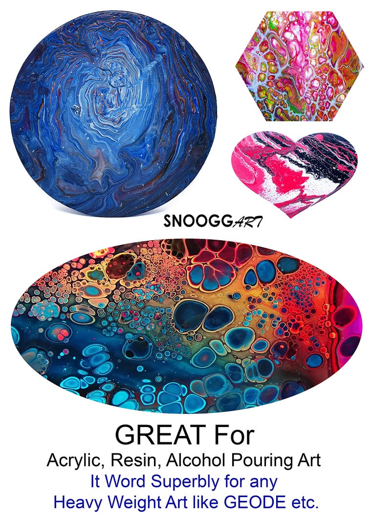 Snoogg 10 Inch 5 Pcs Paint A Shape Cotton Canvas Board Heart Shaped Painting/Drawing Blank Panel for Artist Hobby Painter Students Kids - Image 3