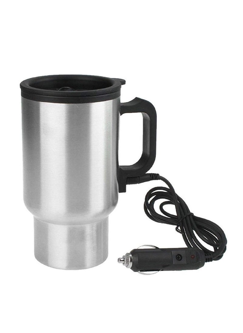 Steel Travel Outdoor Electric Mug 12 V Car Charging Electric Kettle Travel Coffee Mug Cup Heated Thermos 450 Ml - Image 2