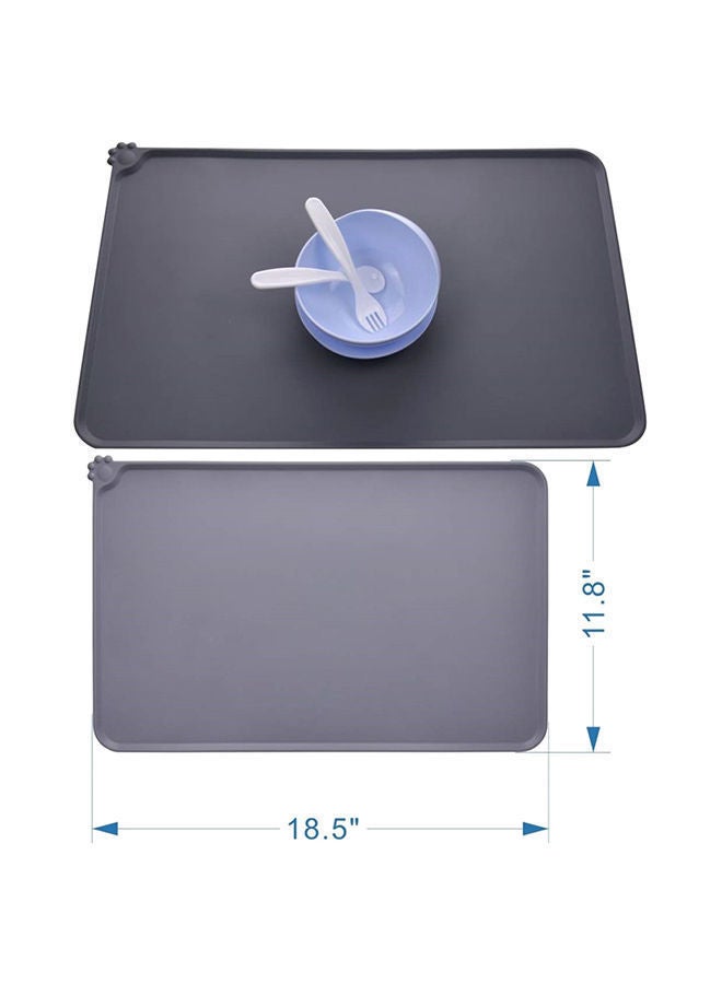 NIBEMINENT Non Slip Waterproof Pet Feeding Mat Black 10centimeter - Image 3