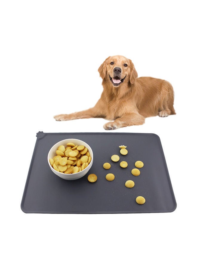 NIBEMINENT Non Slip Waterproof Pet Feeding Mat Black 10centimeter - Image 2