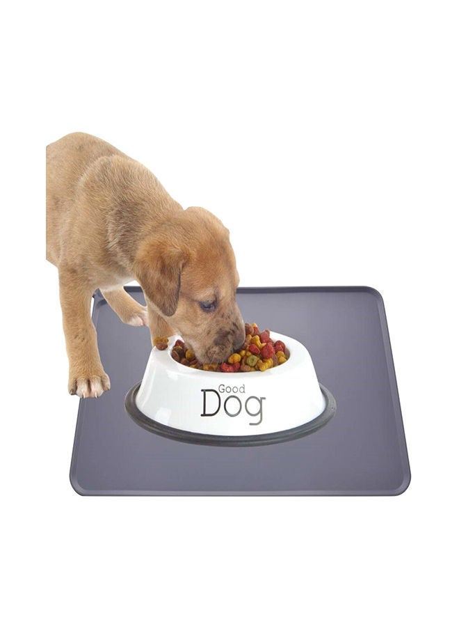 NIBEMINENT Non Slip Waterproof Pet Feeding Mat Black 10centimeter - Image 4