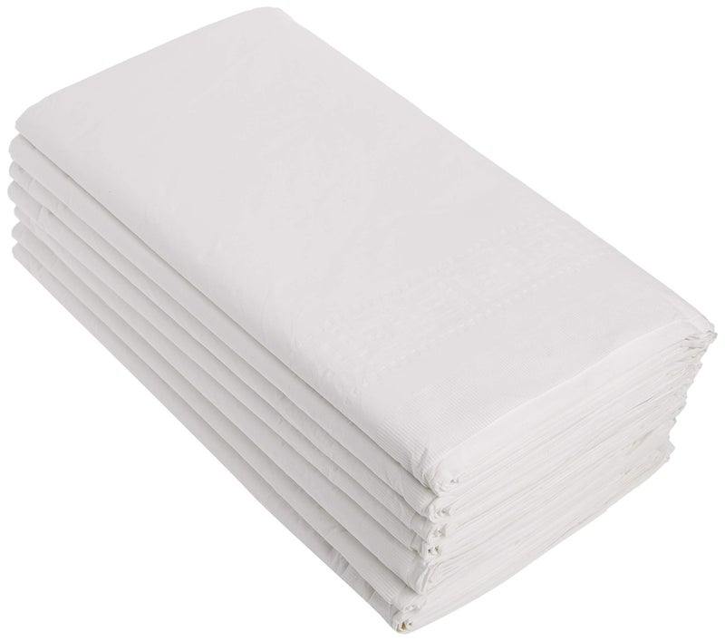Linette 3 Ply Table Cover (7 Piece Package 54" X 108"), 7 Count (Pack of 1), White - Image 2