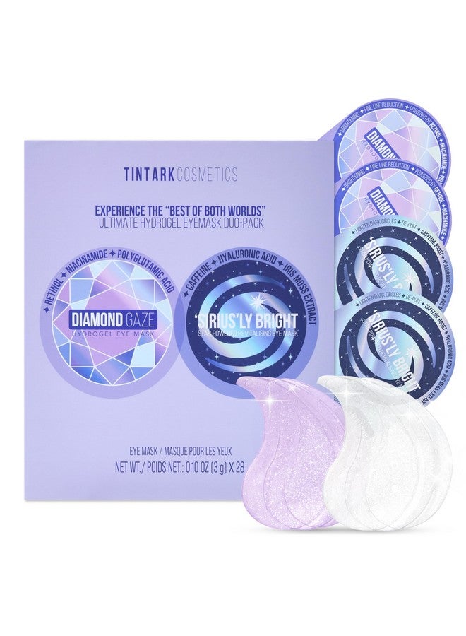 Tintark ULTIMATE HYDROGEL EYE MASK DUO-PACK 28 Pairs, Reduce Dark Circles Puffiness Eye Bags,Under Eye Patches, Eye Gel Pads, Rejuvenate Eye Area Tiredness Brightening, Plumps Fine Lines - Image 1