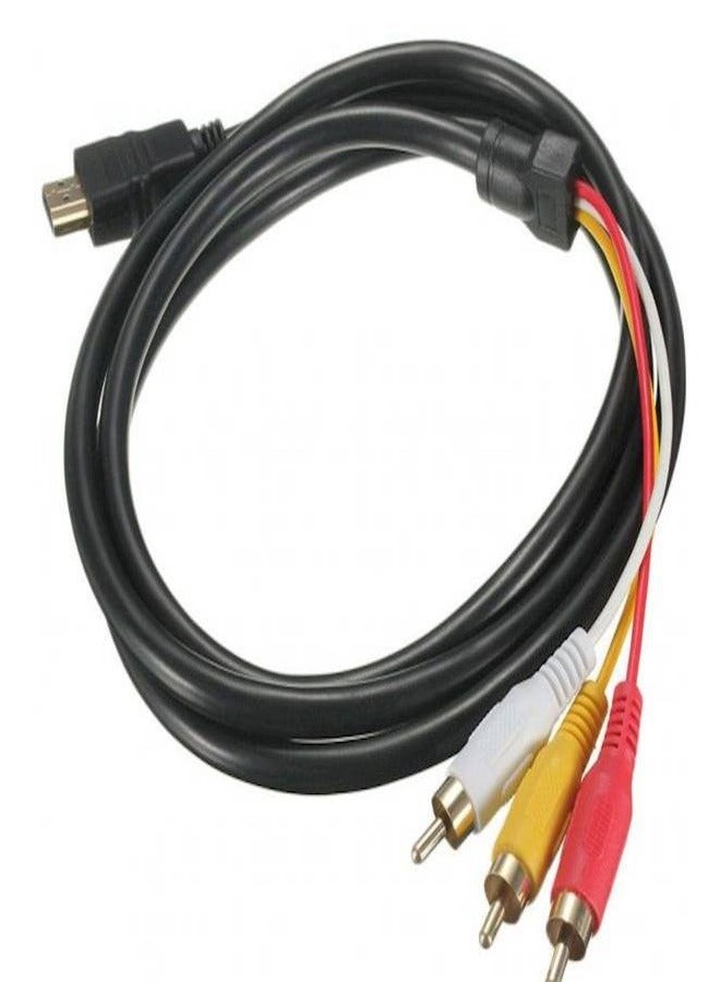 HDMI Male To 3 RCA Video Audio Converter Cable  - Image 1
