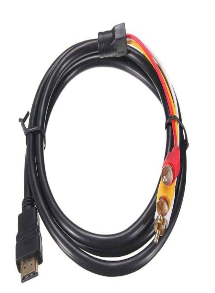 HDMI Male To 3 RCA Video Audio Converter Cable  - Image 2