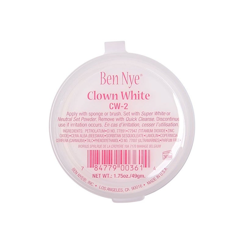 Ben Nye Clown White Makeup, 1.75oz./49gm. - Image 4