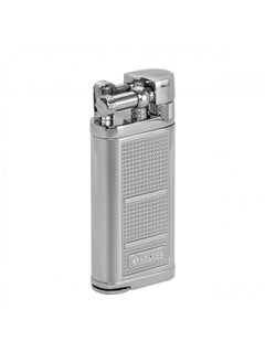 Xikar Pipeline Pipe Lighter, Replaceable Flint Ignition System, Hinged Ignition Cover, Refillable, Silver