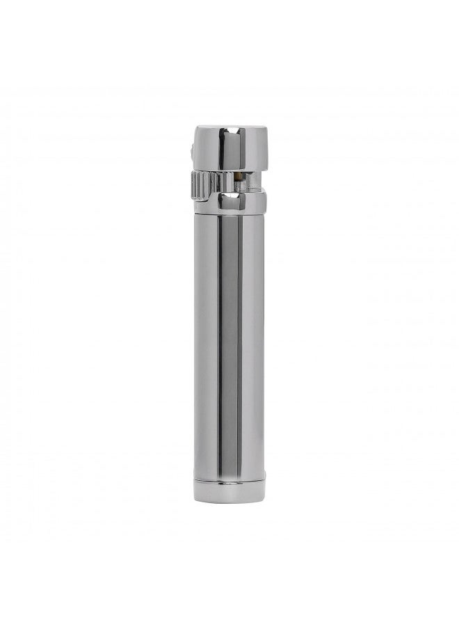 Xikar - Xikar Pipeline Pipe Lighter, Replaceable Flint Ignition System, Hinged Ignition Cover, Refillable, Silver - Image 1