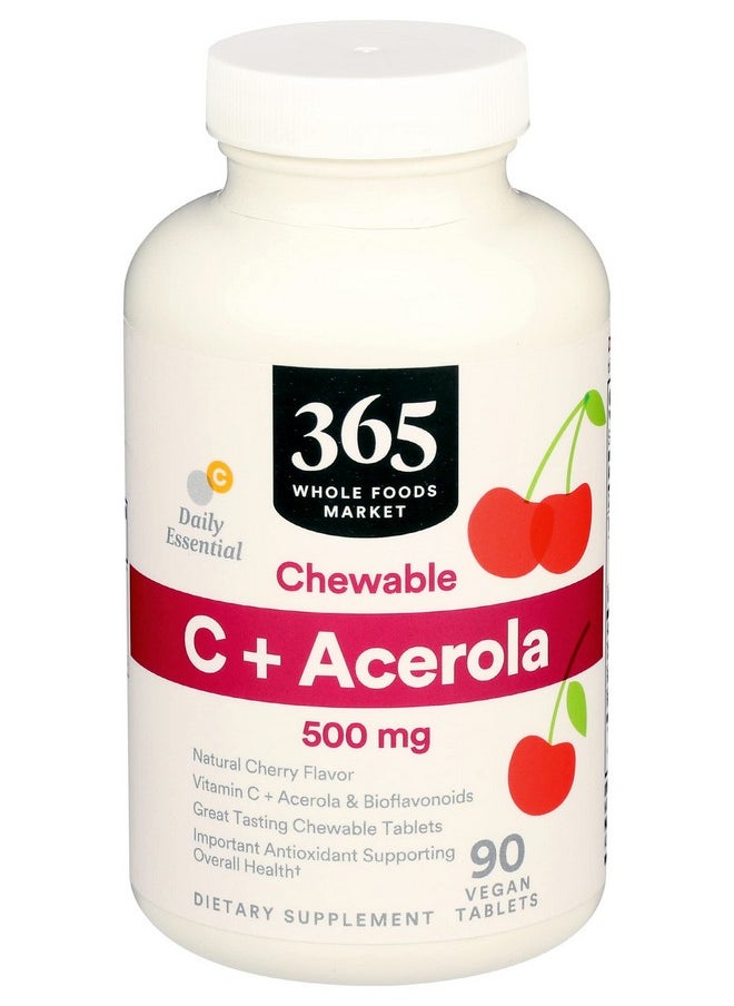 365 by Whole Foods Market Vitamin C Plus Acerola C 500Mg 90 Tablets  - Image 2