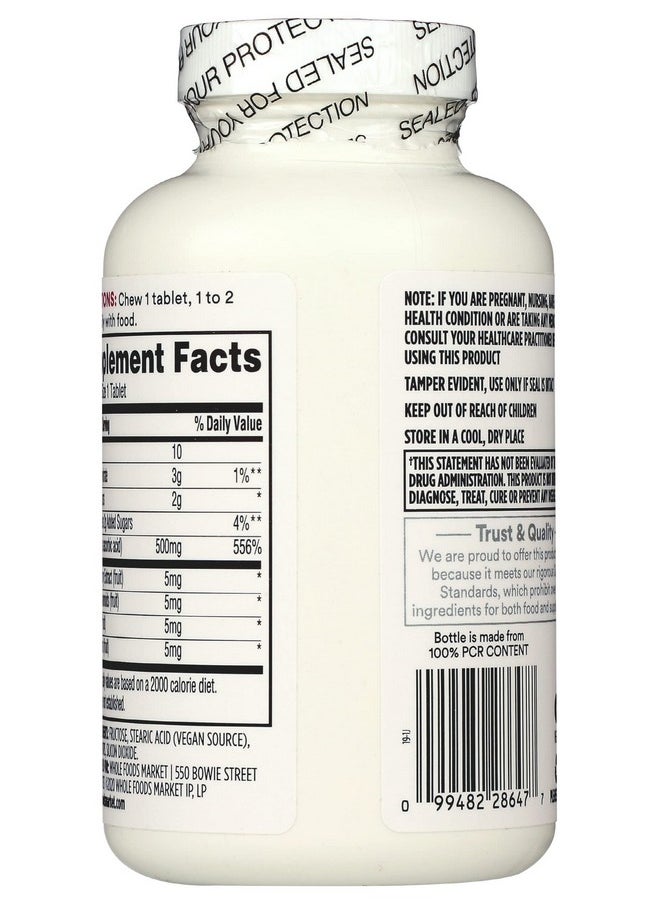 365 by Whole Foods Market Vitamin C Plus Acerola C 500Mg 90 Tablets  - Image 3