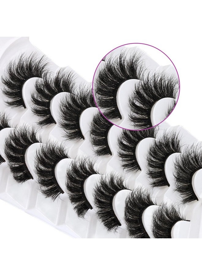 Losha Losha False Lashes Super Fluffy Faux Mink Eyelashes Dramatic Long and Full Fake Eyelashes 7 Pairs Pack Volume Lashes - Image 2