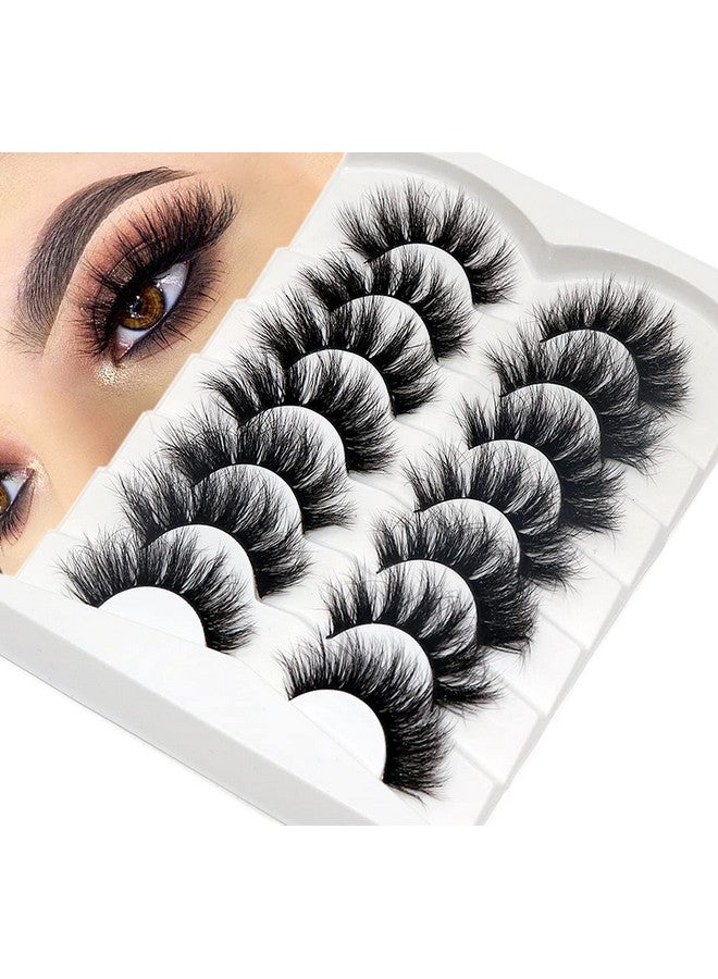 Losha Losha False Lashes Super Fluffy Faux Mink Eyelashes Dramatic Long and Full Fake Eyelashes 7 Pairs Pack Volume Lashes - Image 1