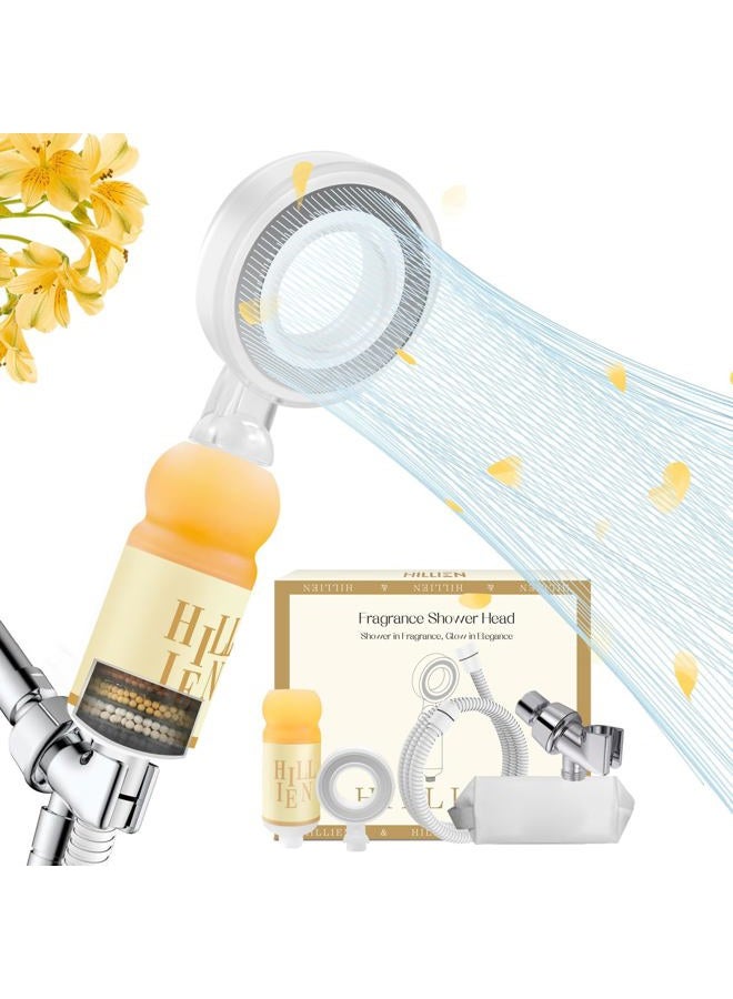 HILLIEN Vitamin C & Aromatherapy Skincare Spa Shower Head with Handheld, Filtered Showerhead for Hard Water - Removes Chlorine & Heavy Metals, Softer Skin & Hair Care (Woody Scent) - Image 2