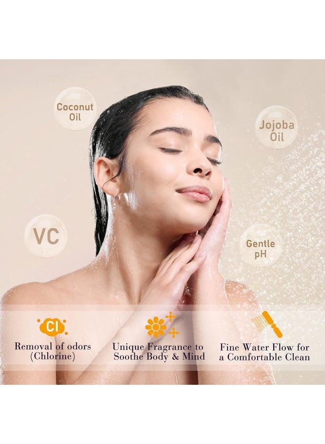 HILLIEN Vitamin C & Aromatherapy Skincare Spa Shower Head with Handheld, Filtered Showerhead for Hard Water - Removes Chlorine & Heavy Metals, Softer Skin & Hair Care (Woody Scent) - Image 5