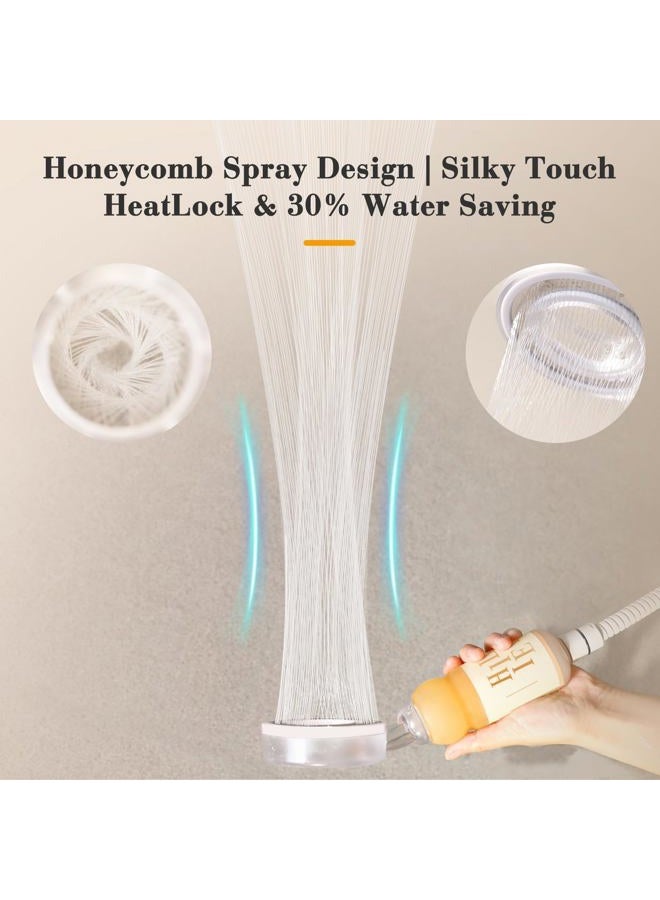 HILLIEN Vitamin C & Aromatherapy Skincare Spa Shower Head with Handheld, Filtered Showerhead for Hard Water - Removes Chlorine & Heavy Metals, Softer Skin & Hair Care (Woody Scent) - Image 4