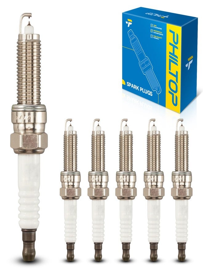 PHILTOP Spark Plugs SILZKR7B11, Fit for Genesis Coupe, Grand Caravan, Grand Cherokee, Journey, Routan, Town & Country, Tucson, Wrangler, Avenger, Azera, C/V, 9723 Iridium Spark Plug 6 Pack - Image 1