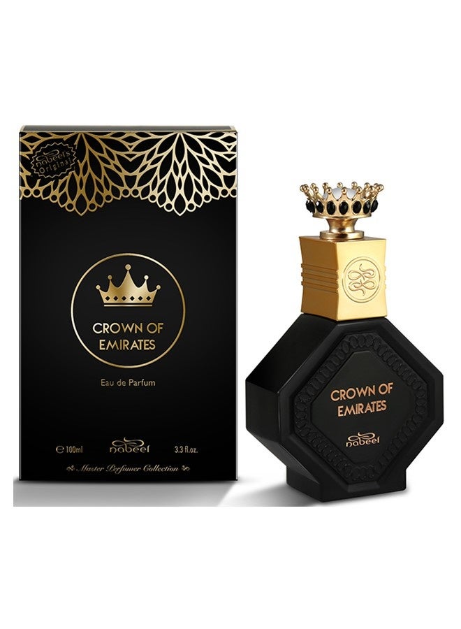 نبيل عطر كراون أوف إميريتس أو دو بارفان 100 مل، عطر عربي فاخر يدوم طويلاً، مناسب للجنسين، للرجال والنساء - Image 1