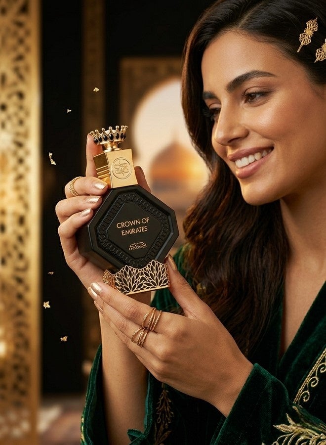 نبيل عطر كراون أوف إميريتس أو دو بارفان 100 مل، عطر عربي فاخر يدوم طويلاً، مناسب للجنسين، للرجال والنساء - Image 4