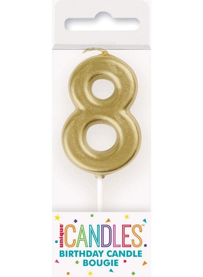 Unique Gold Mini Number 8 Pick Candle - Image 4