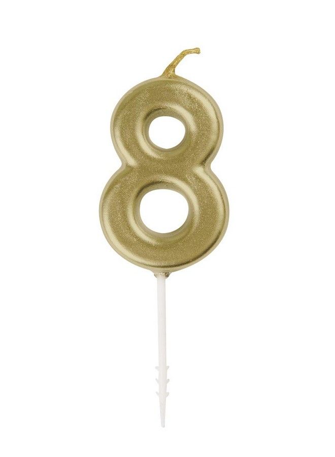 Unique Gold Mini Number 8 Pick Candle - Image 3