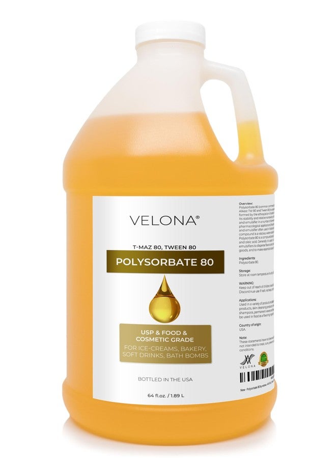 velona Polysorbate 80 by Velona - 64 Fl Oz | Solubilizer, Food & Cosmetic Grade | All Natural for Cooking, Skin Care and Bath Bombs, Sprays, Foam Maker | Use Today - Enjoy Results - Image 1