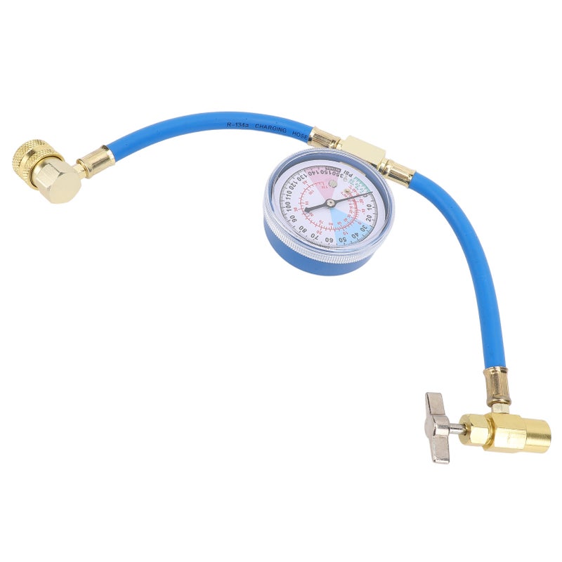 AC Refrigerant Recharge Hose Kit with Gauge 1/2in Can Tap Dispensing Valve R134A Quick Coupler for Car AC Air Conditioning Refrigerant - Image 1