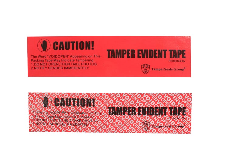 TamperSeals Group - 1 Roll 100% Total Transfer Tamper Evident Security Seal Tape (50mm x 50m x 2mil, Ultra-Thick â€œVoidâ€ Film, Red) - Image 3